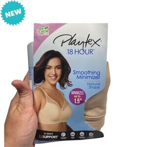 NWT Playtex 18 Hour Women's 40DDD Smoothing Minimizer Bra 4697 Nude